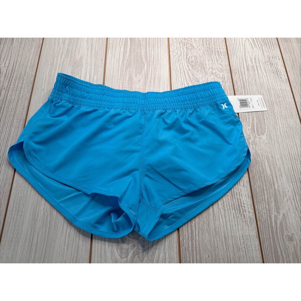 New Hurley Womens Beachrider 2.5" Board Shorts Size Medium Bright Blue